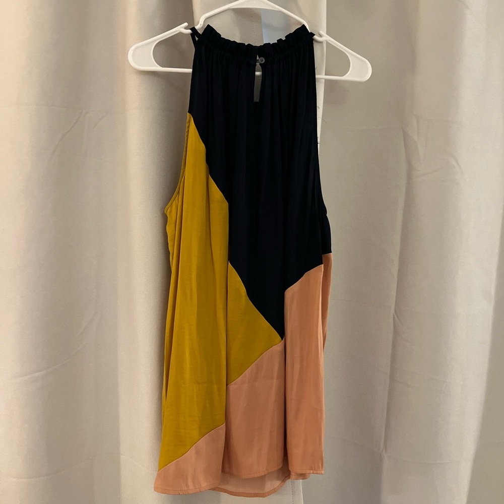 LOFT Plus Dark Blue Pleated Skirt